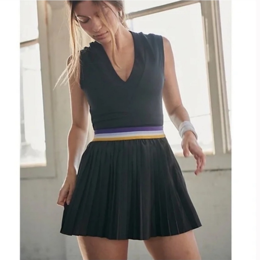 Free People You Got Served Tennis Pleated Mini Dress